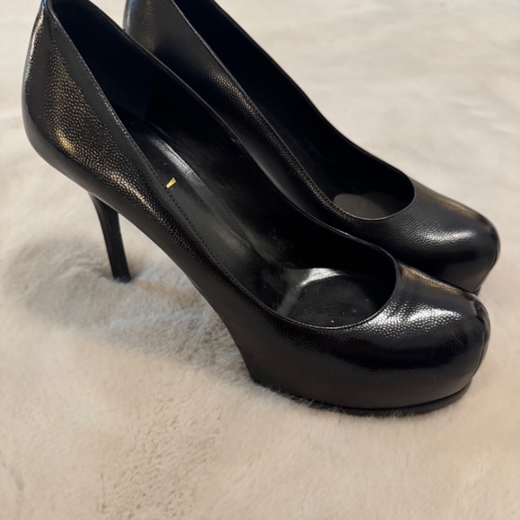 YVES SAINT-LAURENT Black Tribtoo Pumps - Picture 2 of 8